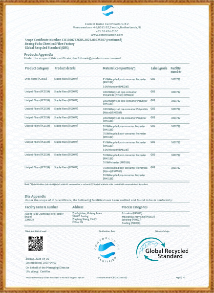 Fabrica de fibre chimice Jiaxing Fuda